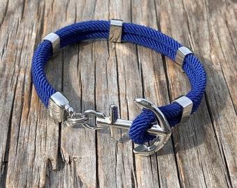 Waterproof anchor bracelet - New Haven - from Maris Sal Nautical - Marine-grade stainless steel