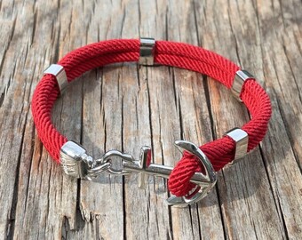 Waterproof anchor bracelet - New Haven - from Maris Sal Nautical - Marine-grade stainless steel