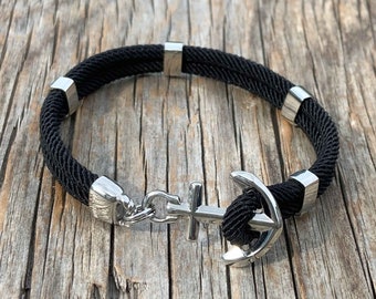 Waterproof anchor bracelet - New Haven - from Maris Sal Nautical - Marine-grade stainless steel