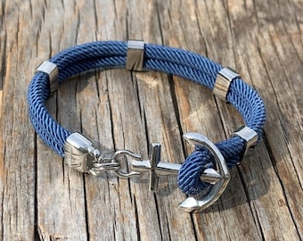 Waterproof anchor bracelet - New Haven - from Maris Sal Nautical - Marine-grade stainless steel