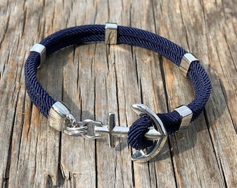 Waterproof anchor bracelet - New Haven - from Maris Sal Nautical - Marine-grade stainless steel