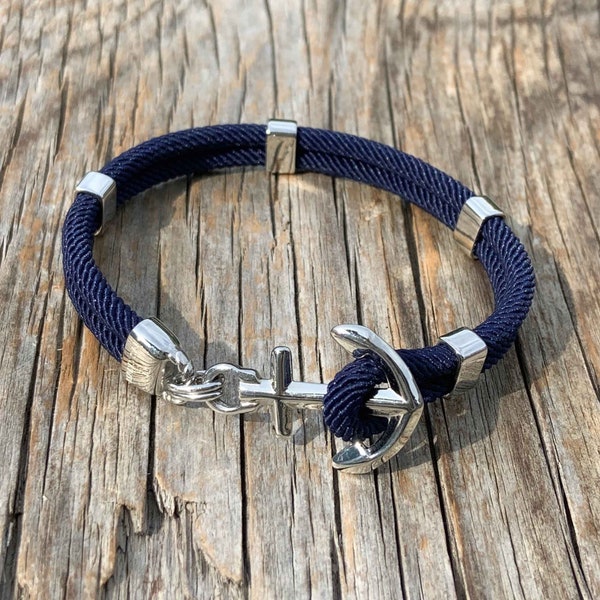 Waterproof anchor bracelet - New Haven - from Maris Sal Nautical - Marine-grade stainless steel