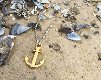 Waterproof nautical anchor necklace - Anchored - From Maris Sal Nautical - Marine-grade stainless steel