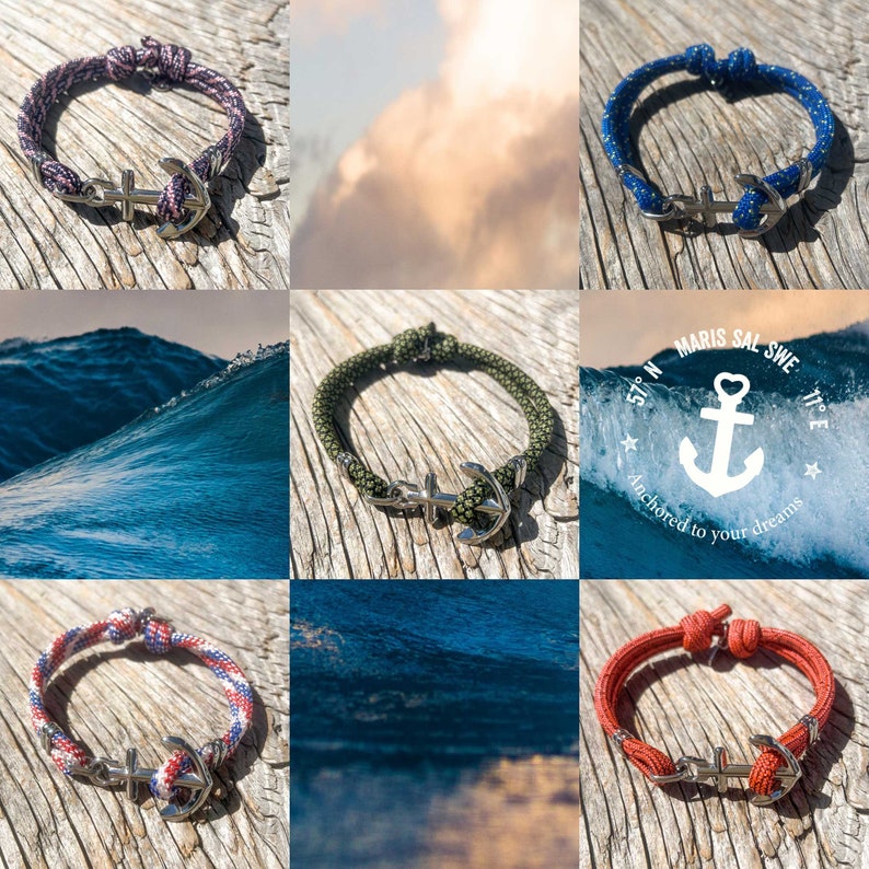 Waterproof anchor bracelet Key West from Maris Sal Nautical Marine-grade stainless steel image 4