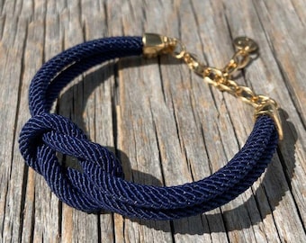 Waterproof anchor bracelet - Providence - from Maris Sal Nautical - Gold-plated marine-grade stainless steel