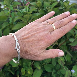 Sterling Silver Bittersweet Vine Bracelet, Twig bracelet 33 image 7