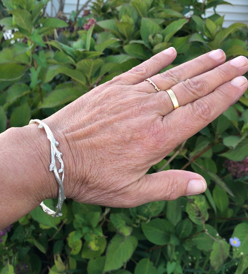 Sterling Silver Bittersweet Vine Bracelet, Twig bracelet 33 image 7