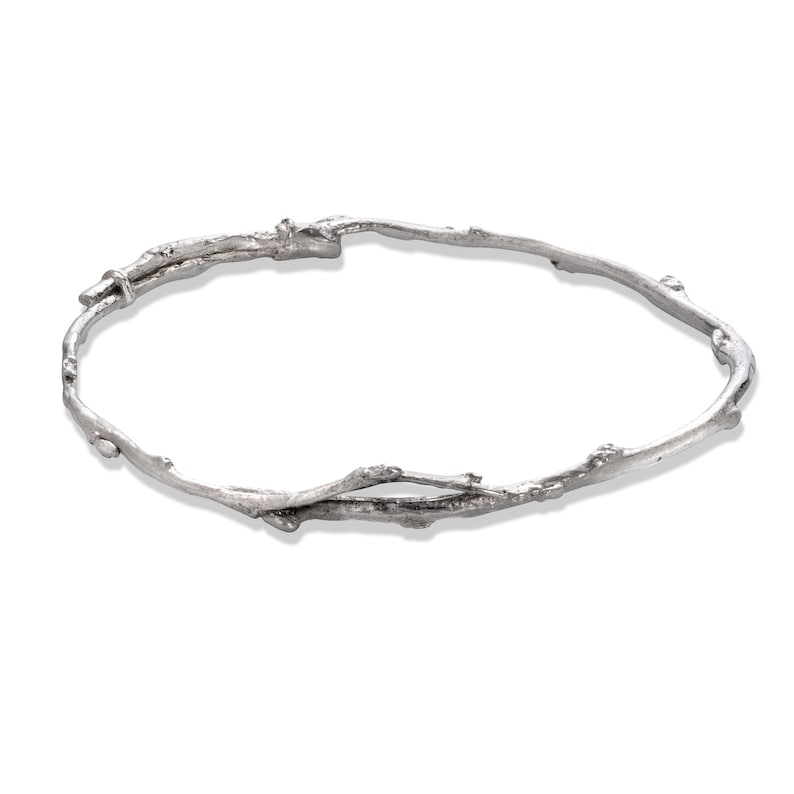Olive Twig Bracelet, Sterling Silver Olive Branch Bangle Bracelet, Twig Bracelet, Silver or Gold Twig Bracelet image 2