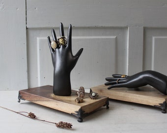 Midi Ring Holder Display - Mini Hand with Footed Board