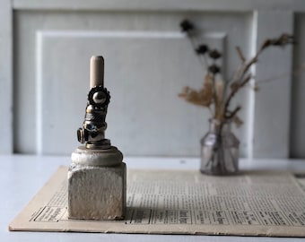 ONE Architectural Ring Holder - Farmhouse Ring Display - Jewelry Organizer - Gray / Cream Wooden Jewelry Storage - Qty READY to SHIP