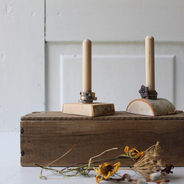 Log Ring Holder Etsy