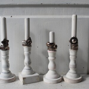 ONE Ring Holder Display Ring Display Organizer Distressed White Shabby Chic Jewelry Display image 4