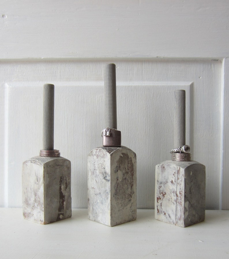 ONE Marbled Ring Holder Display Architectural Salvage Painted Gray Marbled Finish Quantities Available READY to SHIP Ring Organizer