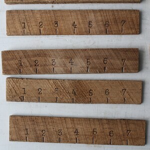 ONE Jewelry Ruler Photo Prop Hand Stamped Oak / Walnut Board 8 Length image 9