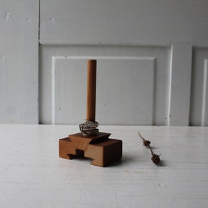 ONE Southwest Ring Holder / Display - Cherry Wood - 5 1/2" tall