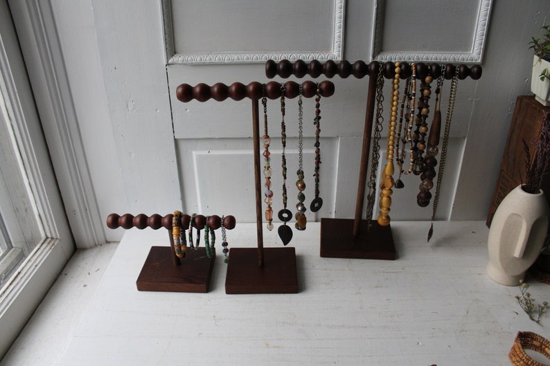 ONE Rustic Jewelry Display Stand Necklace OR Bracelet Holder Etsy