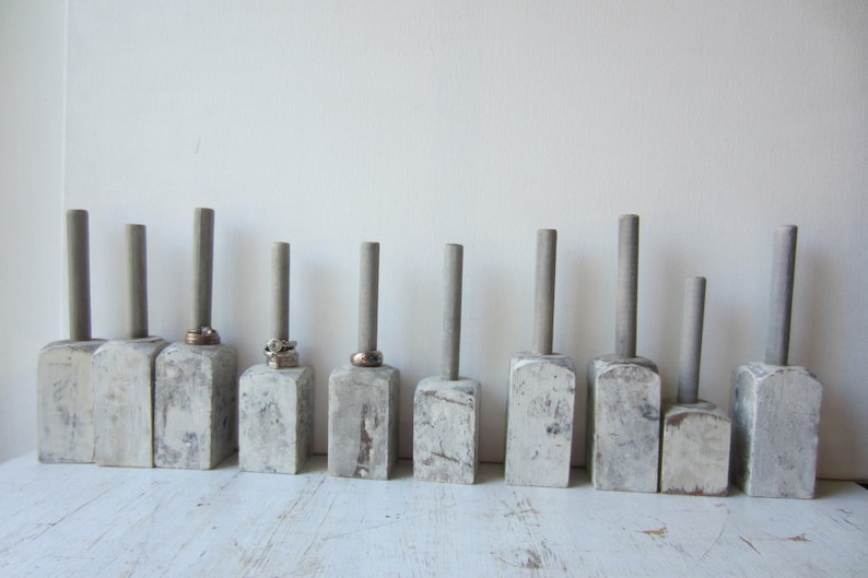 ONE Marbled Ring Holder Display Architectural Salvage Painted Gray Marbled Finish Quantities Available READY to SHIP Ring Organizer