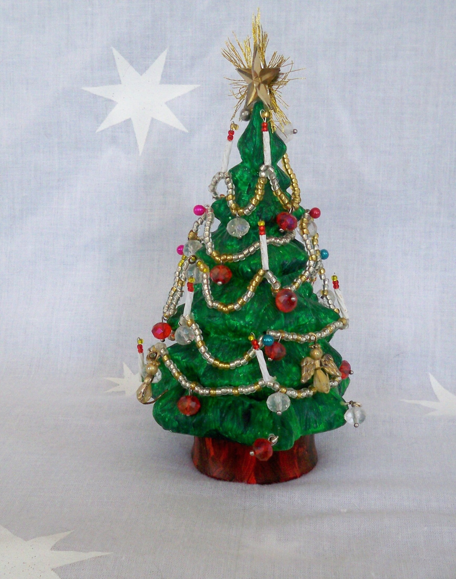 Doll House Mini Christmas Tree Beaded Decorations by hand Etsy