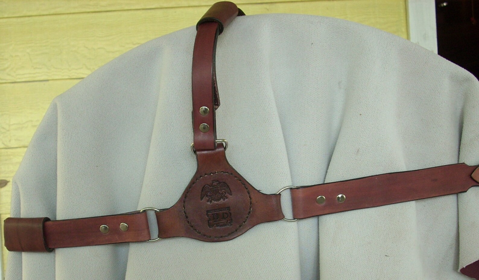 Brown LEATHER Large Revolver CHEST HOLSTER Etsy