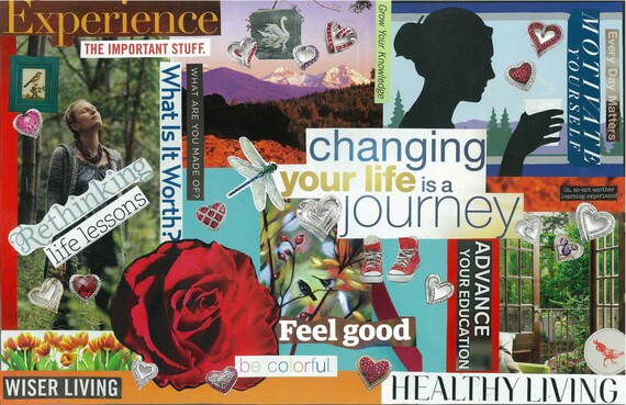 Items similar to It's a Journey - Inspirational Collage on Etsy
