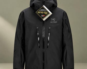 Arcteryx Alpha SV Goretex Waterproof Hiking Jacket,Lightweight Hooded Windbreaker Outdoor Shell