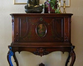 Antique Drop Front Secretaire Desk Bar Cabinet Secretary 39 s Desk Accent Piece Office Furniture