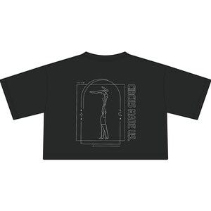 Boxy Crop Tee Partner Acro, Minimalist Illustration for Acrobats, Heavyweight Cotton Streetwear, Circus Made Us