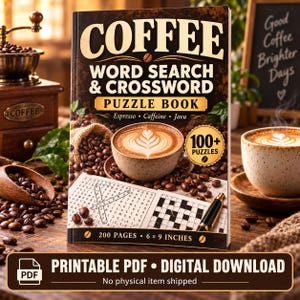 Coffee Word Search & Crossword Puzzle