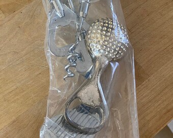 Vintage, Never Opened Silver Plated Golf Barware from International Silver Company