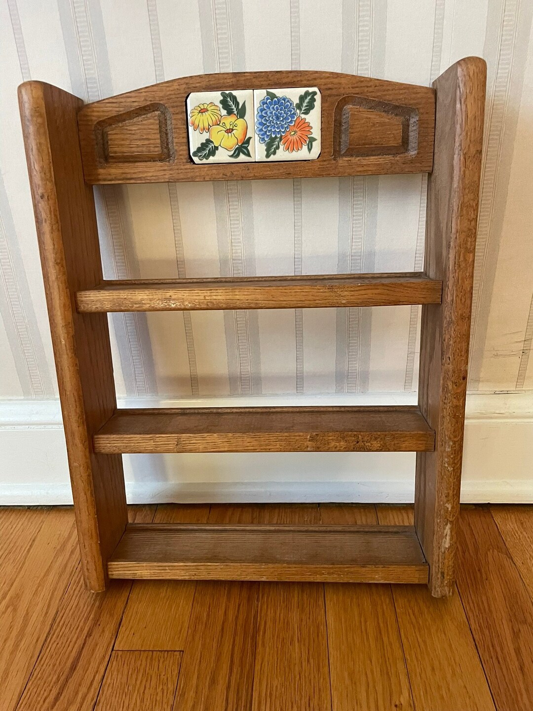 Oak Shadow Box/solid Oak Knick Knack Shelf/vintage Wood Curio Shelf/oak