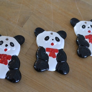 Vintage Ceramic Panda Wind Chimes/1980s &quot;Made in Taiwan&quot; Wind Chimes