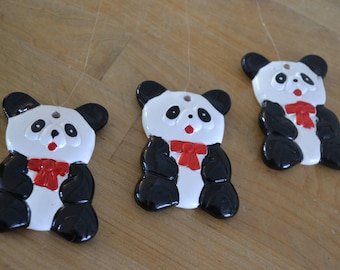 Vintage Ceramic Panda Wind Chimes/1980s "Made in Taiwan" Wind Chimes