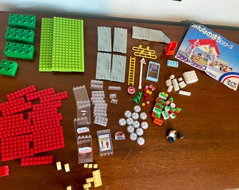 Unique Vintage Japanese Black Diamond Florist/Flower Shop Building Set from the Everyone’s Town Series-Incomplete