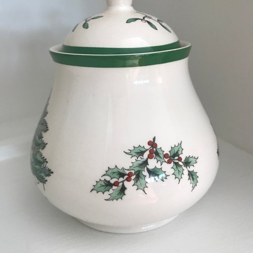 Spode sale Christmas Tree Jam/Jelly w/Green Trim