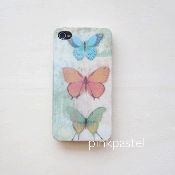 iphone 4/4S case - three butterflies