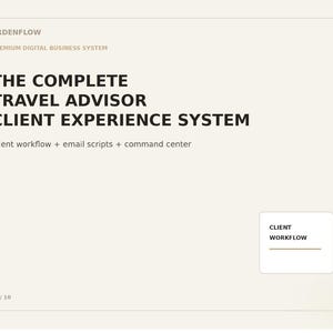 Travel Advisor Client System | Onboarding, Itinerary, Email Scripts (Digital Download)