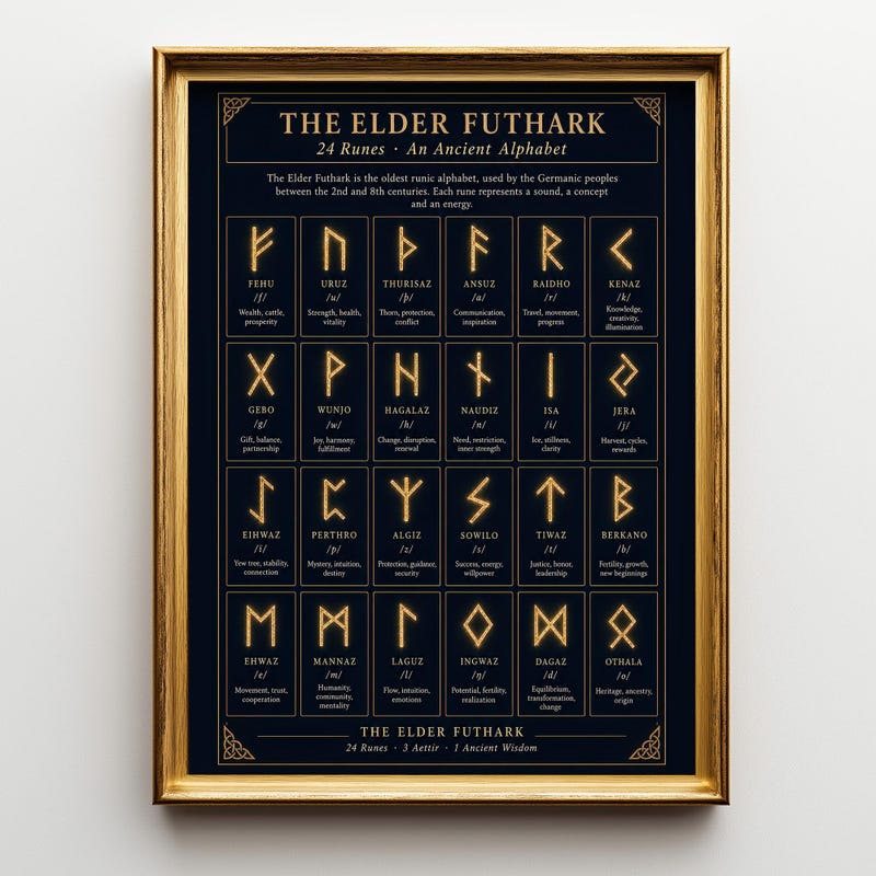 Viking Symbols Poster - Etsy