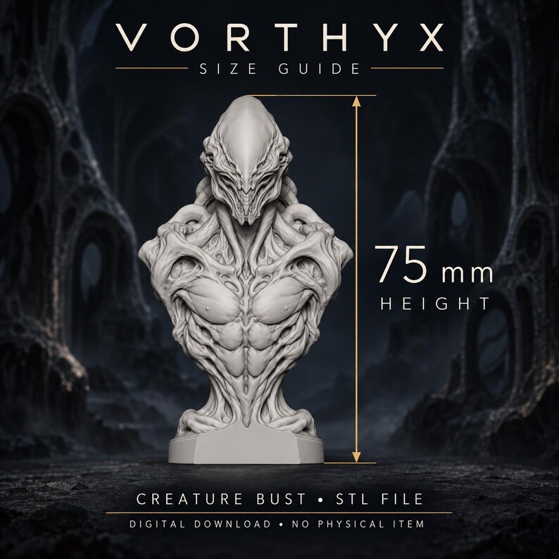 Biomechanical Alien Bust STL – 75mm Sci-fi Horror 3D Print File - Etsy ...