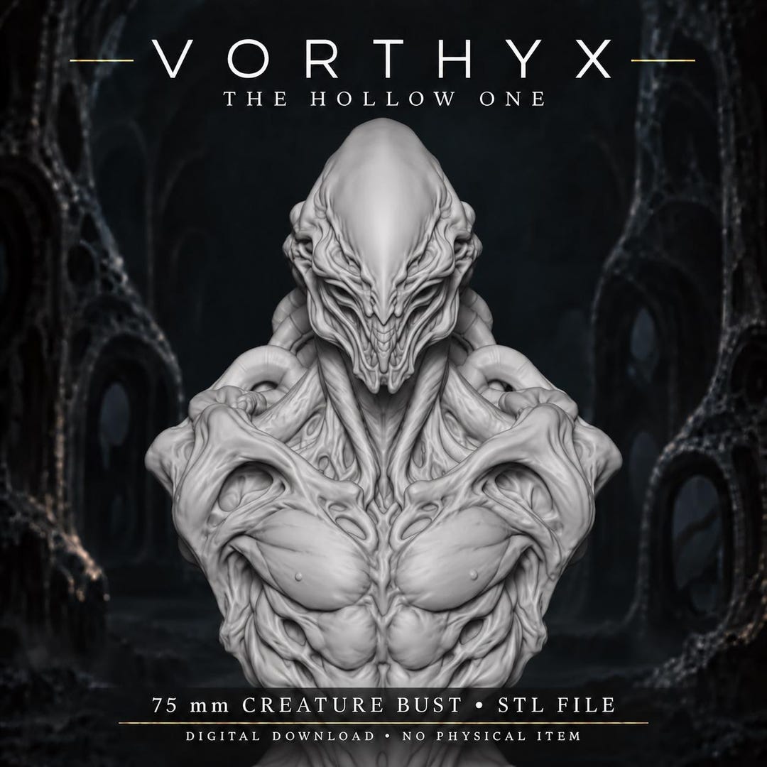 Biomechanical Alien Bust STL – 75mm Sci-fi Horror 3D Print File - Etsy ...