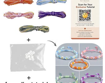 DIY-Set für ein Armband mit Farbverlauf und Gänseblümchenmotiv