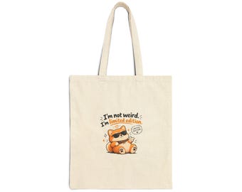 I'm not weird I'm limited edition Tote Bag | Cute Cat Illustration