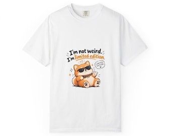 I'm Not Weird I'm Limited Edition cat graphic T-shirt | funny kawaii orange cat design