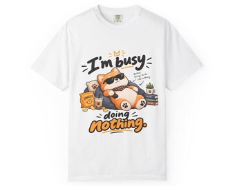 I'm Busy Doing Nothing Shiba Inu T-shirt | Lazy Dog Cartoon Tee