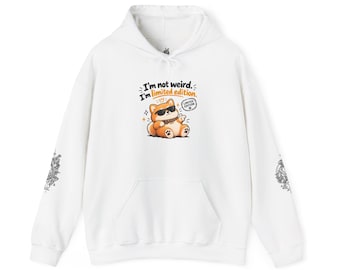 I'm Not Weird I'm Limited Edition Cat Hoodie | Cute Sunglasses Cat Design