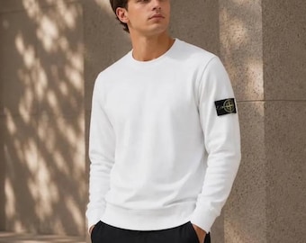 Stone Island Minimal Casual Pullover | Crewneck Long Sleeve Sweatshirt | Everyday Fashion