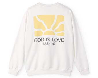Sunrise "God Is Love" Crewneck Sweatshirt | Faith Christian Inspirational