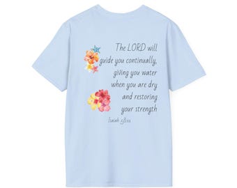Orange Hibiscus Flower T-Shirt | Tropical Floral Chest Print