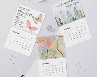 Inspirational Watercolor Quotes Wall Calendar 2027 | Monthly Planner, Motivational Art