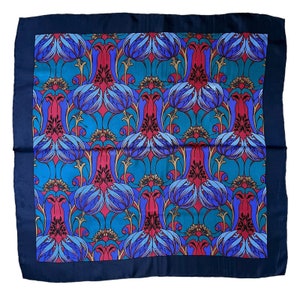 Liberty of London Vintage Printed Silk Twill Square Scarf zdjęcie 1