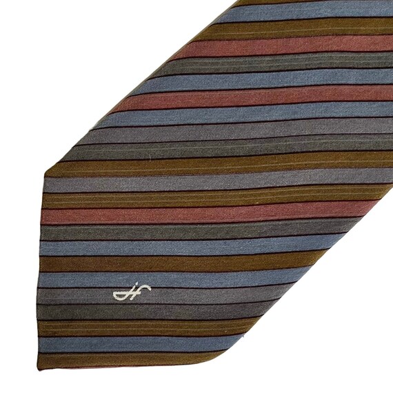 Jacques Fath Paris Vintage Striped Silk Tie - Men… - image 7